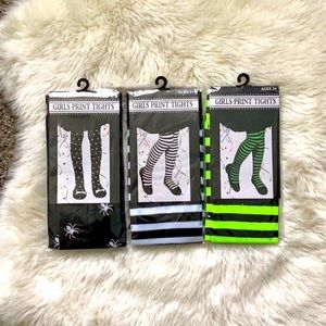 Girls pattern tights 3+ NWT